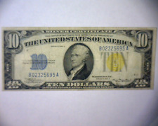 1934 A $10 TEN Dollar NORTH AFRICA Emergency Issue Silver Certificate Note  NICE picture