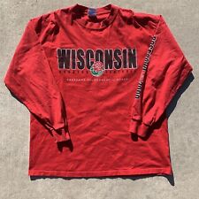 Vintage Wisconsin Badgers Rose Bowl 2000 Red Long Sleeve T Shirt Size XL picture