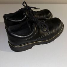 Vintage Dr Martens Chunky Black Low Top Shoes Size US 10 UK 9 Made In England picture