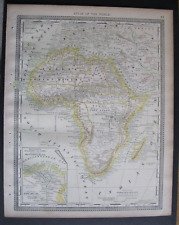 ca.1885 Rand,McNally Antique Map Africa:Cong Free State, Suez Canal, Egypt,Nubia picture