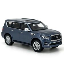 1:64 Infiniti QX80 Bule Diecast Model Car Collectibles Gift Children Toy Series picture