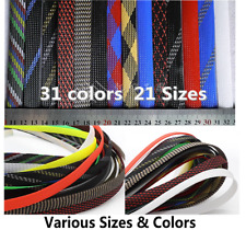 PET Braided Sleeving / Expandable Wire Cable Sheathing Loom Tubing 3mm to 100mm picture