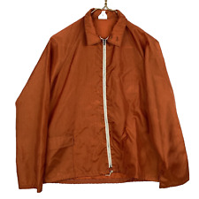 Vintage Sears Windbreaker Jacket Extra Large Orange 70s 80s Talon Zipper picture