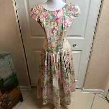 Vintage Westminster Lace Women's Floral Dress With Plunging Back Size 8 Gorgeous picture