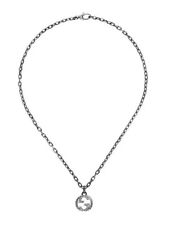 GUCCI Interlocking G Pendant Chain Necklace in Aged Silver—20” | MSRP $499 | EUC picture