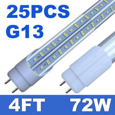 25Pack T8 4FT G13 Bi Pin Led Tube Light Bulbs 72W G13 4Foot Led Shop Light 6500K picture
