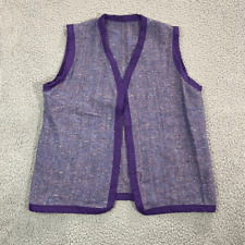 Vintage Southwestern Mexican Native American Vest Adult Purple One Size picture