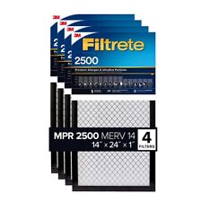 3M Filtrete MPR 2500 14x24x1 Air Filter Reduce Dust Bacteria Virus Smoke 4-Pack picture