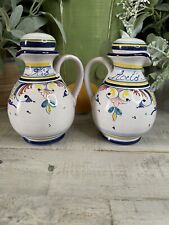 Vintage Mexican Pottery Oil And Vinegar Set picture