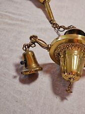 2 Light 1920s hanging fixture Burnished years ago 20 x14 picture