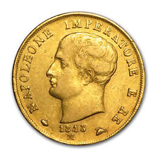 1807-1814 Italy Gold 40 Lire Napoleon I Avg Circ picture