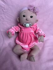 Fretta’s Lovable Dolls Bald Baby Handmade Soft Sculpture Doll 18” GUC Pacifier picture