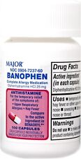 Generic Benadryl Banophen Diphenhydramine HCL 25mg 100  capsules picture