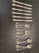 Oneida LTD WM A Rogers Deluxe Stainless 19 Pieces Flatware Set Mansfield Amadeus picture