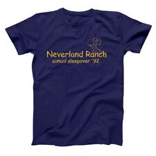 Neverland Ranch  Annual Sleepoover Funny Rude Humor Navy Basic Men's T-Shirt picture