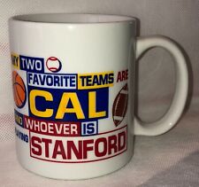 Vintage UC Berkeley Cal Bears Coffee Mug MyTwo Favorite Teams Are Cal & Whoever picture