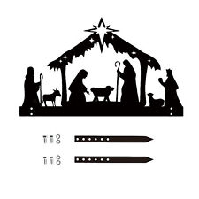 Metal Nativity Scene Silhouette Outdoor Nativity Scene New For Christmas picture