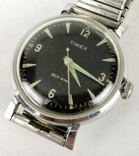 Vintage 1950's Timex Viscount Self-Wind Men's Watch Black Dial picture
