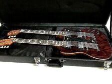 New Custom SG STYLE 6/12 BURL MAPLE Double Neck Electric Guitar With HARD Case picture
