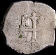 RARE Arabian Type Spain Spanish PIRATE Shipwreck SILVER AR Cob Coin 2 Reales picture