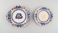 Mintons, England. Two antique plates in hand-painted faience. Chinese style. picture
