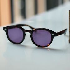 Vintage stye glasses Johnny Depp sunglasses men tortoise sunglasses purple lens picture