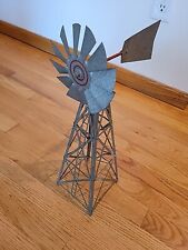 Vintage Metal Windmill Salesman's Sample Galvanized Steel 17