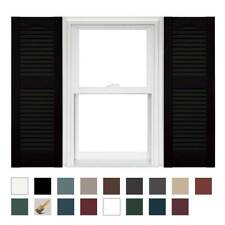Mid America Open Louver Vinyl Shutters 14.5in. Wide (1 Pair) - 14.5 x 25 002 ... picture