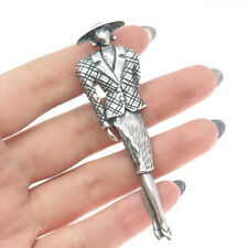 925 Sterling Silver Vintage Retro Vogue Model Pin Brooch picture