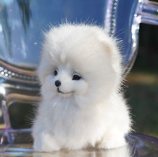 Pomeranian spitz puppy Cream realistic Stuffed dog collectible Artist toy OOAK picture