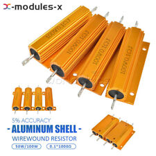 50W 100W 0.1-1000Ω Ohm Watt Shell Power Aluminum Housed Case Wirewound Resistor picture