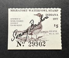 WTDstamps - 1977 INDIANA - State Duck Stamp - LotP - MNH **ARTIST SIGNED** picture