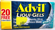 Advil liqui gels ibuprofen 200 mg liquid filled cap 180 EXP 8/25 sealed box picture