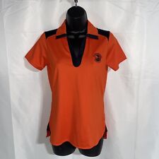 E P Pro Tour Tech Women's Golf Polo Top Orange Black Size XS picture