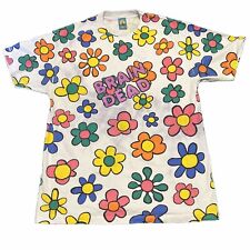 Vintage Bored Teenager TShirt Large White Brain Dead Floral All Over Print picture