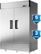Commercial Reach In Stainless Steel Refrigerator 2 Solid Door 49Cu.ft Restaurant picture