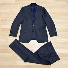 SUITSUPPLY Lazio Single Breasted Slim Brescia Suit Mens 38S Gray Trouser 32 x 28 picture