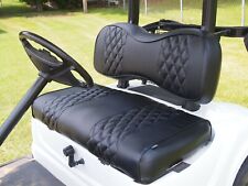 4 PCS Golf Cart Seat Cover Black Diamond Stitched For EZGO Valor/ TXT 2014-2022 picture