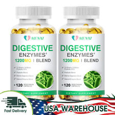 Digestive Enzymes Probiotics Tablets Healthy Gut & Digestion Aid 2×120 Pills US picture