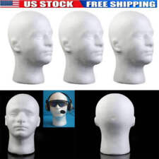 Male Mannequin Styrofoam-Foam Manikin Head Model Hat Glasses Wig Display Stand picture
