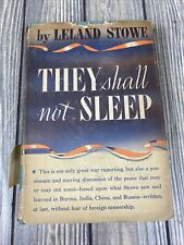 Vintage 1944 They Shall Not Sleep By Leland Stowe Hardcover Book picture