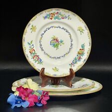 MINTONS England Bone China B932 Floral Dinner Luncheon Salad Plates 3 Pc. Set * picture