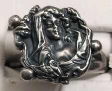 Vintage Art Deco Ring Sterling Wm Link Size 9.5 9.26 Grams Circa Up To 1915 001 picture