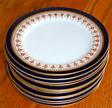 Antique Ford's China Gilt Cobalt & Brown Bread & Butter Bone China Plates picture