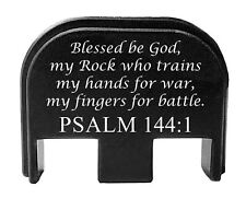 Bastion Slide Back Plate for Glock 19, 17-41, 45 Gen 1-5 Custom - Psalm 144:1 picture