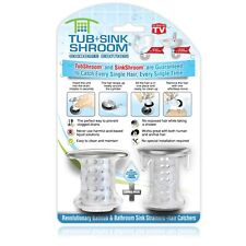 TubShroom & SinkShroom Chrome Combo Pack Hair Catchers Strainers Drain Protector picture