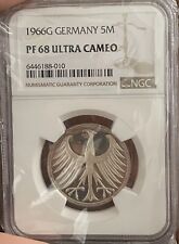 germany federal republic 5M 1966-G NGC PF-68 UCAM.  Top Pop.  Very Nice picture
