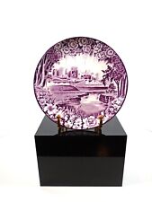 Wood & Sons Enoch Castle Caerphilly English Purple Transferware Plate 6.5” Decor picture