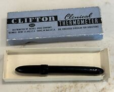 Vintage Clifton Clinical Thermometer Rexall Drug Company Original Box And Case picture