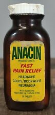 Vintage Anacin Pain Relief 30 Tablet Brown Whitehall 2¾